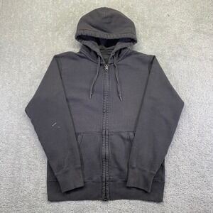 Uniqlo Hoodie Womens Size Large Gray Zip Up Sweatshirt Paint‎ Splatter Comfort